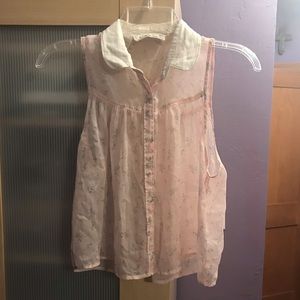 Abercrombie and Fitch sheer bottom down shirt.